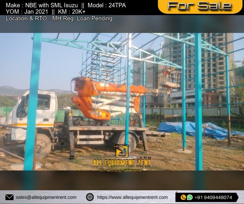 MH Registered 24m Class NBE Truck Mounted Boom Lift with SML Isuzu Chassis Jan 2021 Model for Sale with Work order