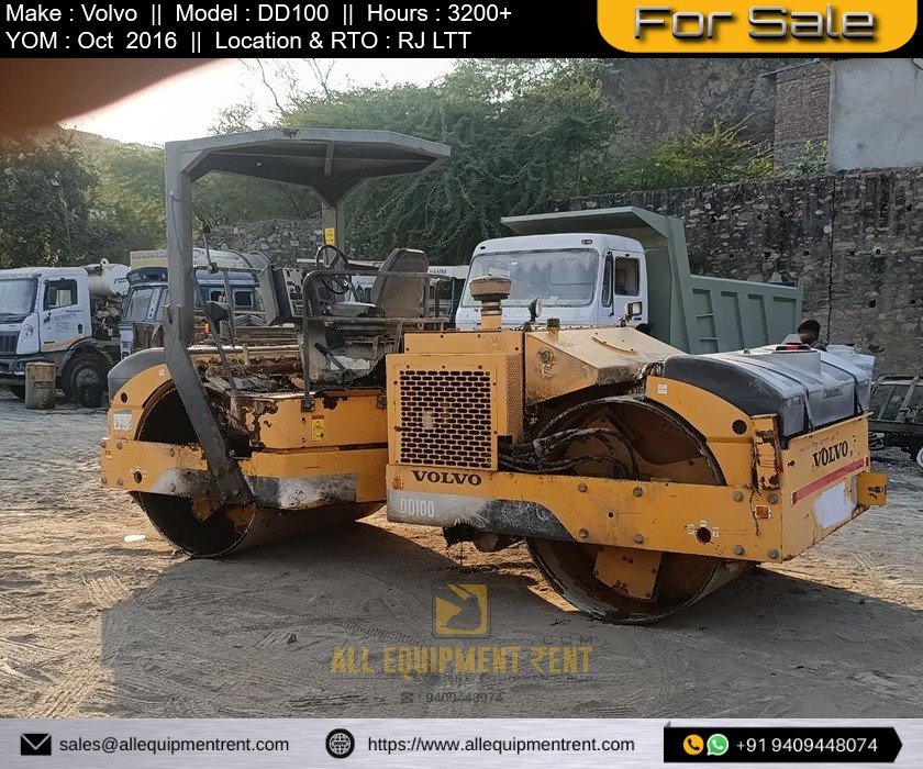 Used Tandem Roller Volvo DD100 Oct 2016 with RJ LTT Available for Sale in Rajasthan