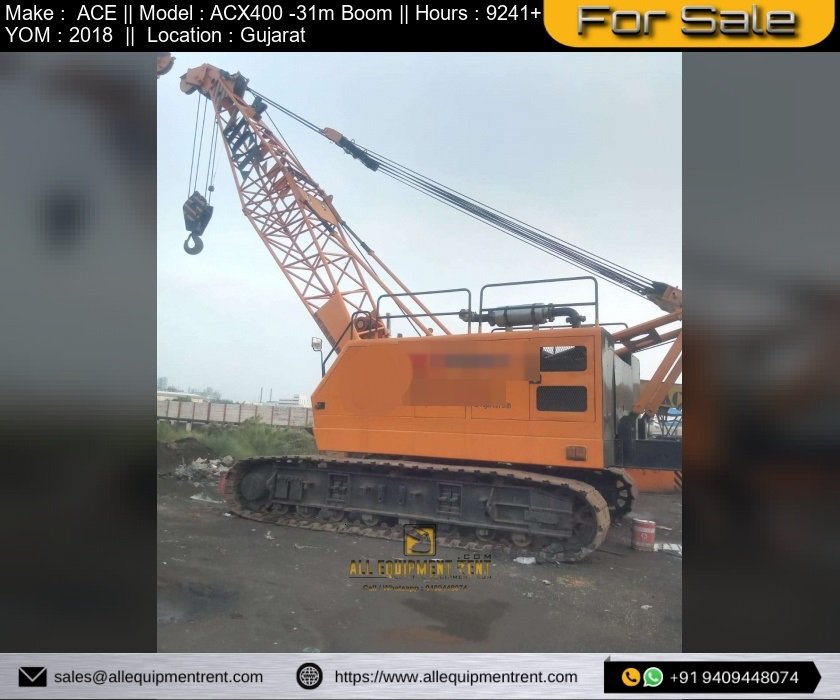 ACE Make 40 Ton Class Working Condition Crawler Crane ACX400 2018 Available for Sale in Gujarat
