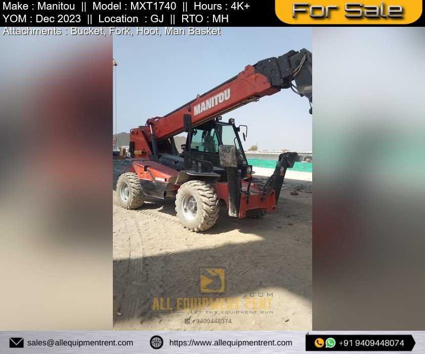 Used 17m and 4 Ton Class Manitou Telehandler MXT1740 Dec 2023 Model MH Registered Available for Sale