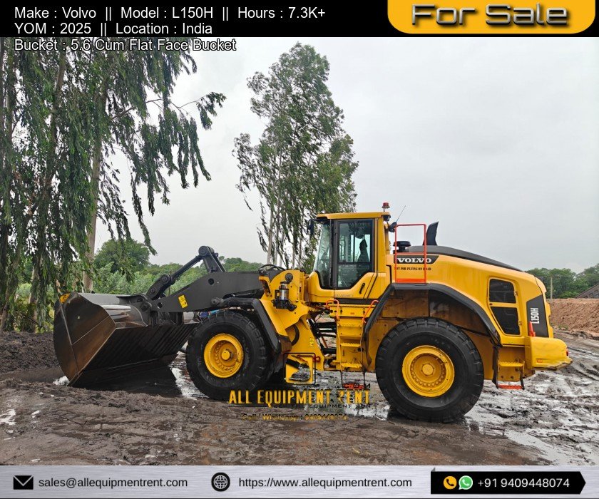 Very Less Used 7 and Half Ton Class Volvo L150H 2025 Mining Wheel Loader Available for Sale