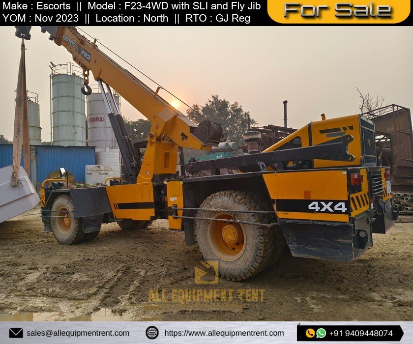 23 Ton Class New Generation Escorts Franna F23 4wd GJ Registered Available for Sale