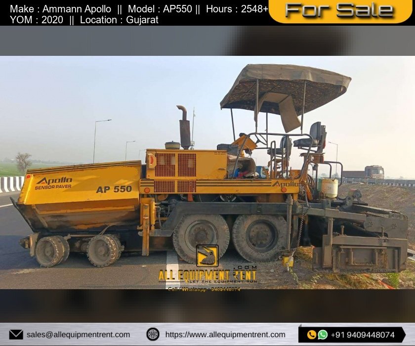Less Used Five and Half Meter Class Sensor Paver Ammann Apollo AP550 2020 Model Available for Sale in Gujarat