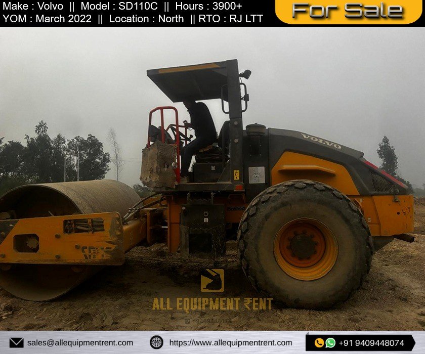 Very Less used RJ Registered LTT Volvo Soil Compactor SD110C March 2022 Available for Sale