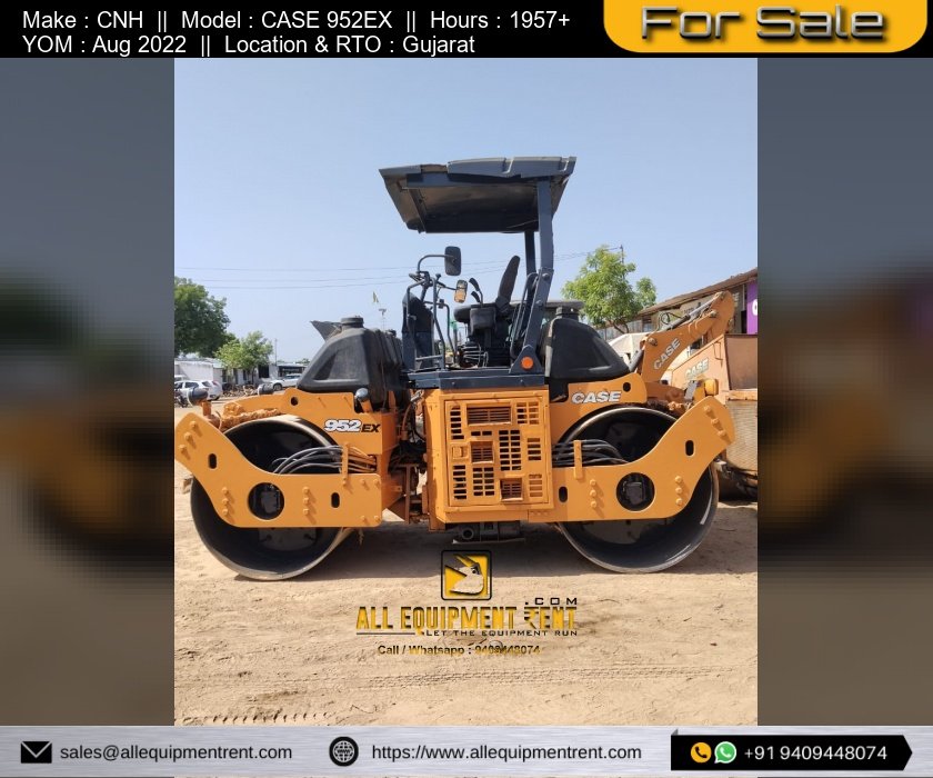 GJ Registered Very Less Used CASE Tandem Roller 952EX Aug 2022 Available for Sale