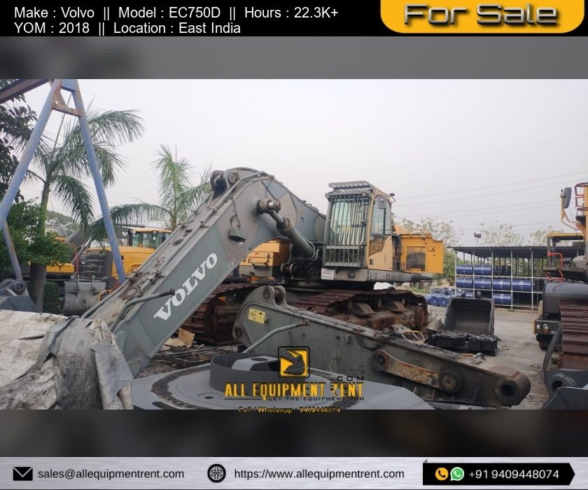 75 Ton Class Used Mining excavator Available For Sale in East India 2018 Model