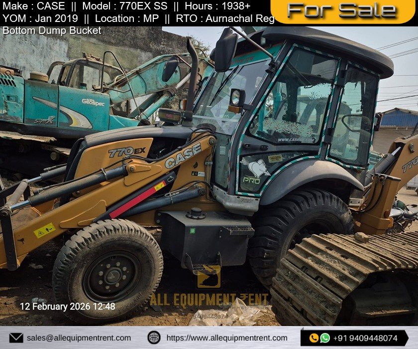 Very Less Used Case 770EX Jan 2019 with Bottom Dump Bucket NL Registered All Papers Clear for Sale in MP