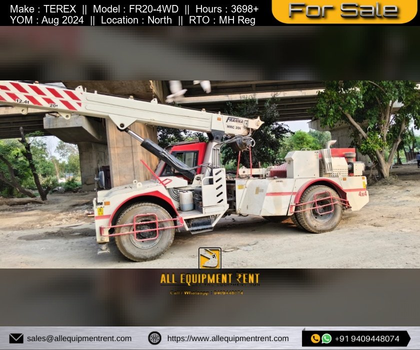 MH Registered Used TEREX Franna FR20 4WD Aug 2024 Available for Sale in North India