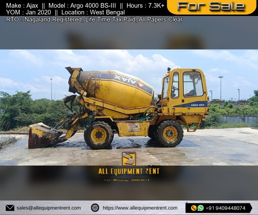 Used Ajax SLM Argo 4000 Jan 2020 Nagaland Reg LTT Available for Sale in WB