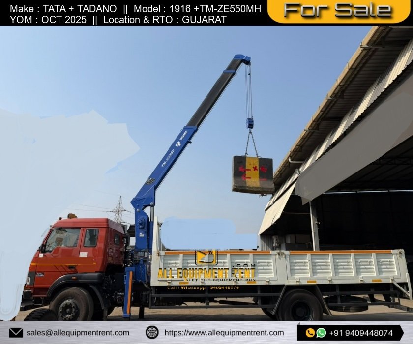 GJ Registered Unused Tadano Stiff Boom Crane TM ZE550MH with TATA Chassis availabel for Sale