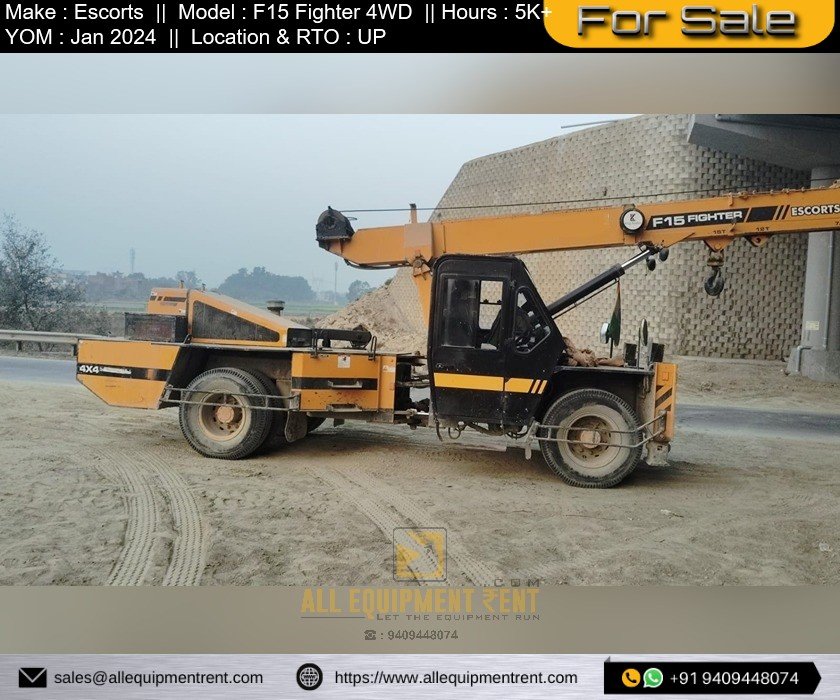 Very Less Used Escorts F15 Fighter Franna Crane 4WD UP Registered Jan 2024 Model Available For Sale