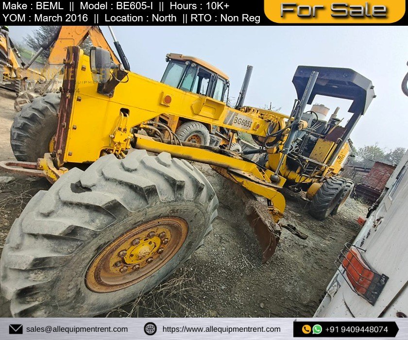 Used Non Registered BEML Motor Grader BE605 I Availabel for Sale in North India March 2016 Model