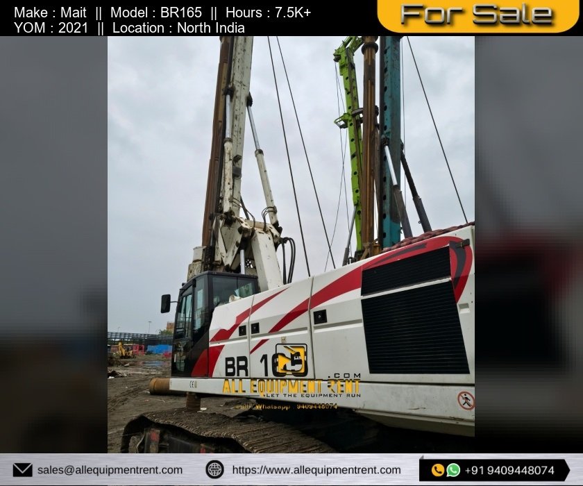 Used 170KN Class European Piling rig Mait BR165 2021 Availabel for Sale in North India 