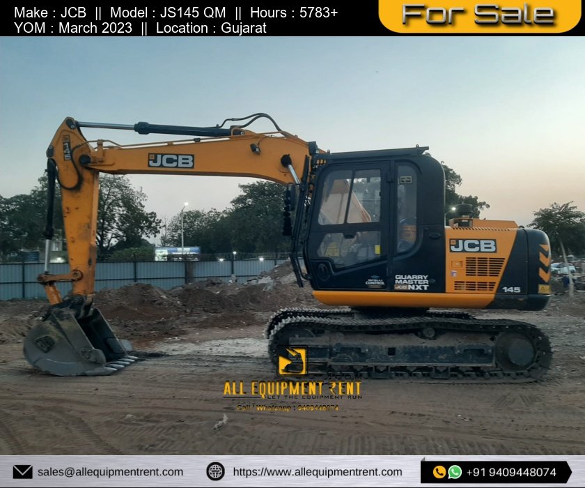 Less Used JCB 145 Quarry master March 2023 Model Available for Sale in Gujarat
